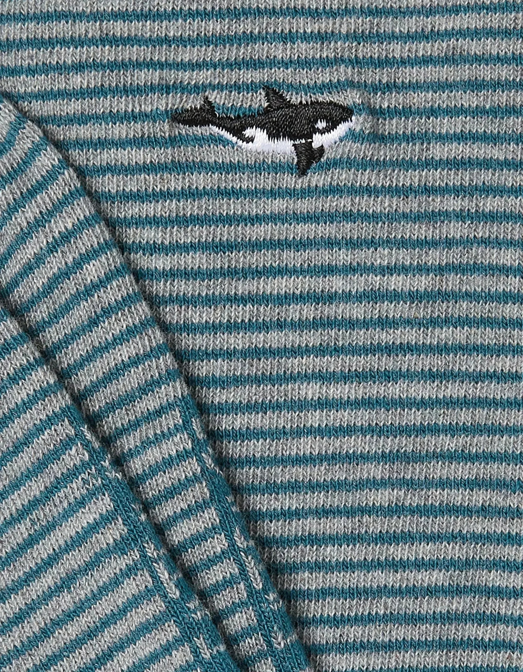1 Pack Embroidered Whale Socks