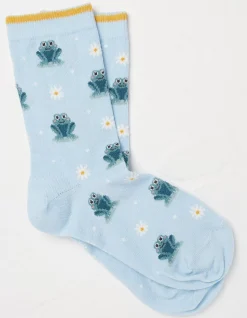 1 Pack Lily Pad Frog Socks