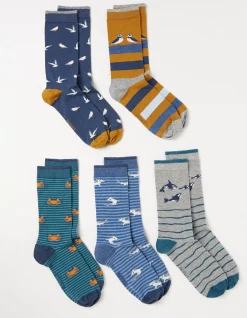 5 Pack Sea Animals Socks
