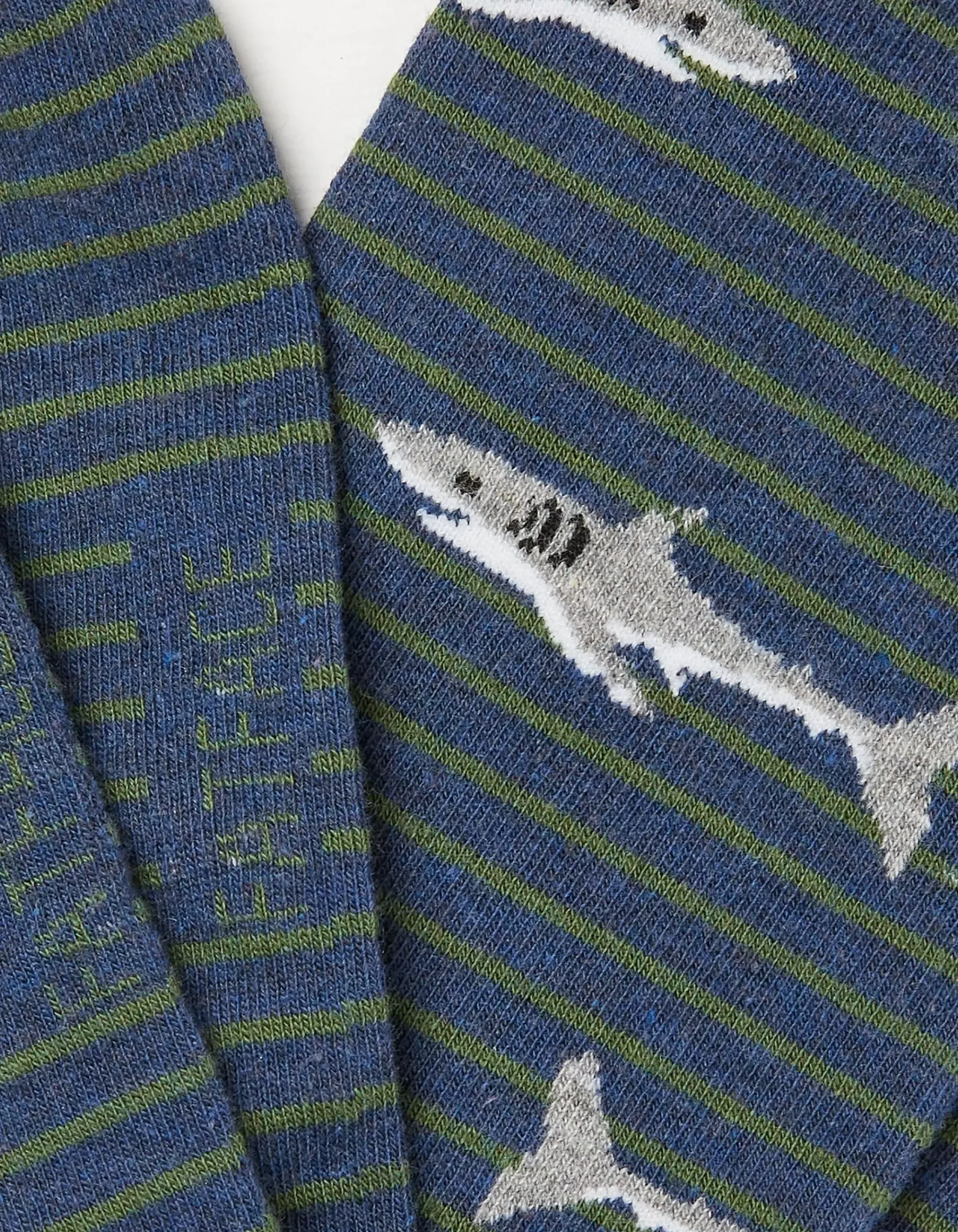 1 Pack Shark Stripe Socks