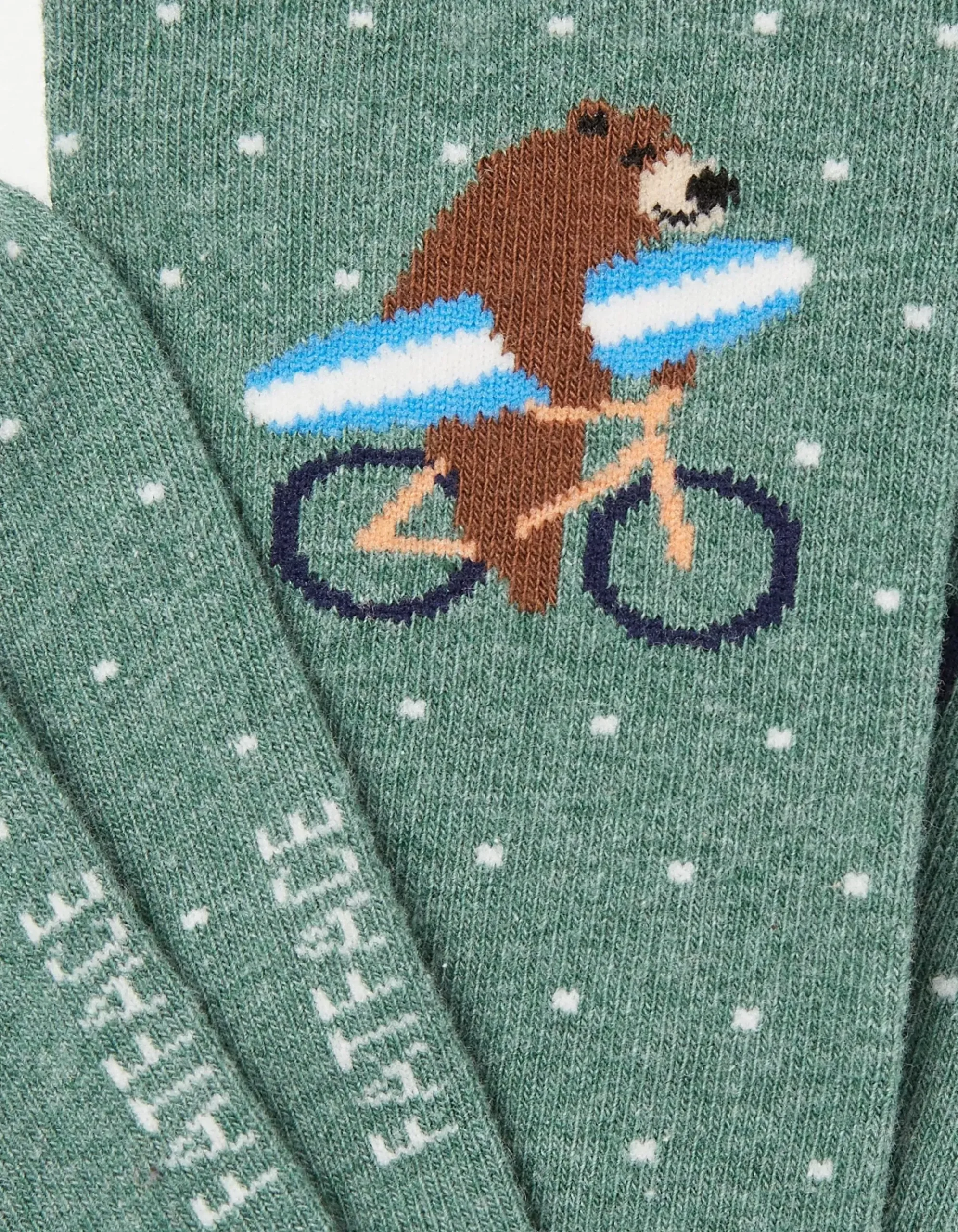 1 Pack Surfing Bear Bike Socks