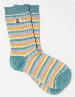 1 Pack Textured Bee Socks