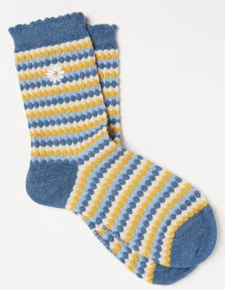 1 Pack Textured Daisy Socks