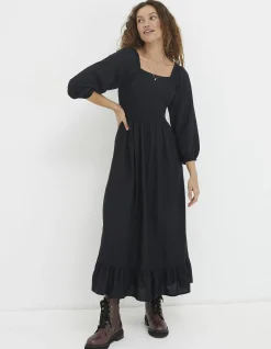 Adele Shirred Midi Dress