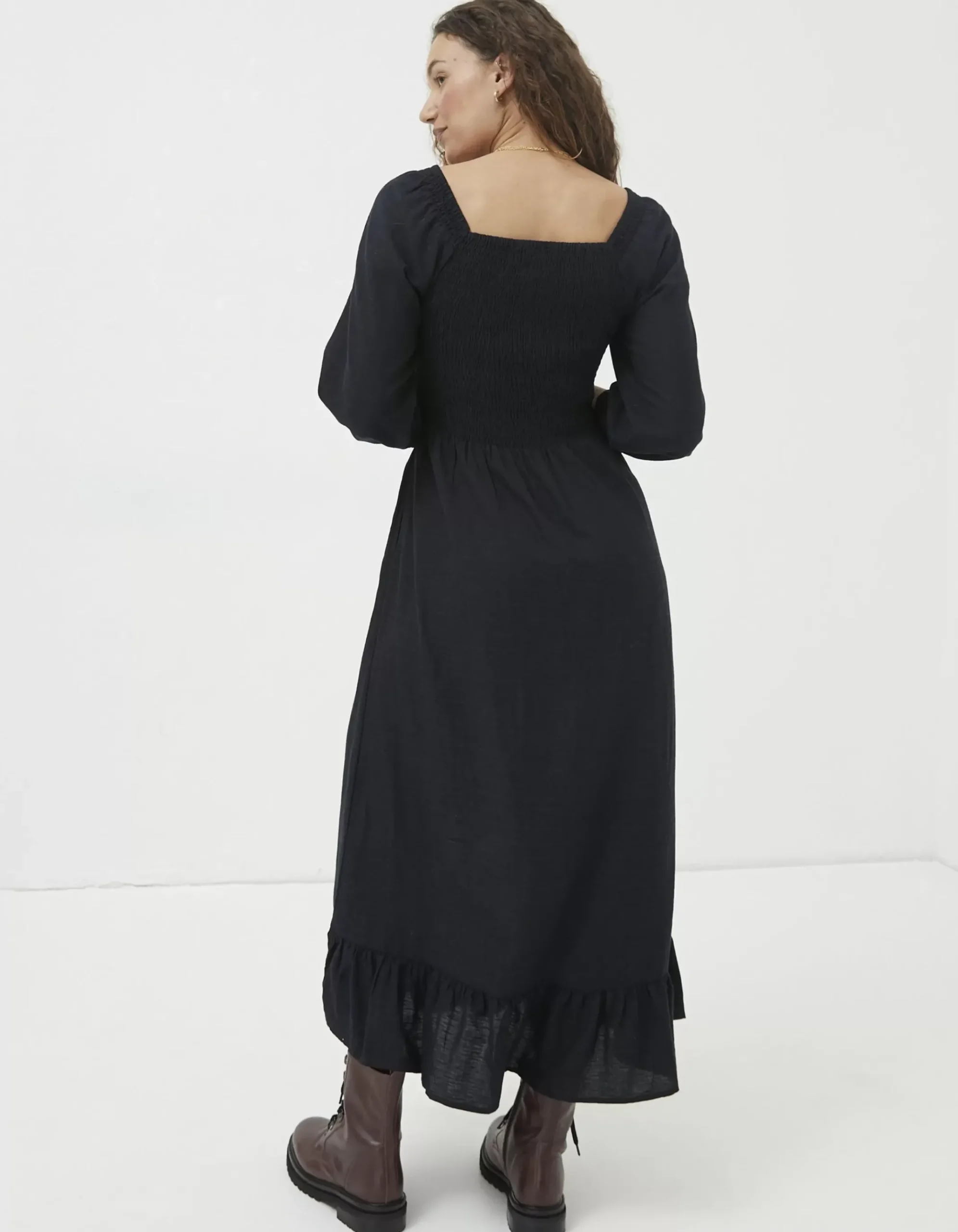 Adele Shirred Midi Dress