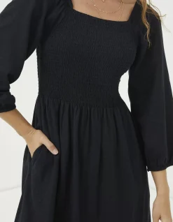Adele Shirred Midi Dress