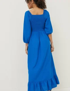 Adele Shirred Midi Dress