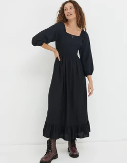 Adele Shirred Midi Dress