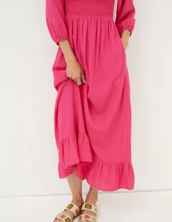 Adele Shirred Midi Dress