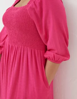 Adele Shirred Midi Dress