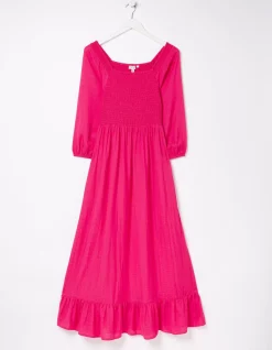 Adele Shirred Midi Dress