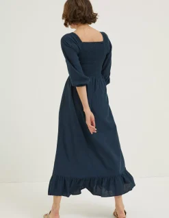 Adele Shirred Midi Dress