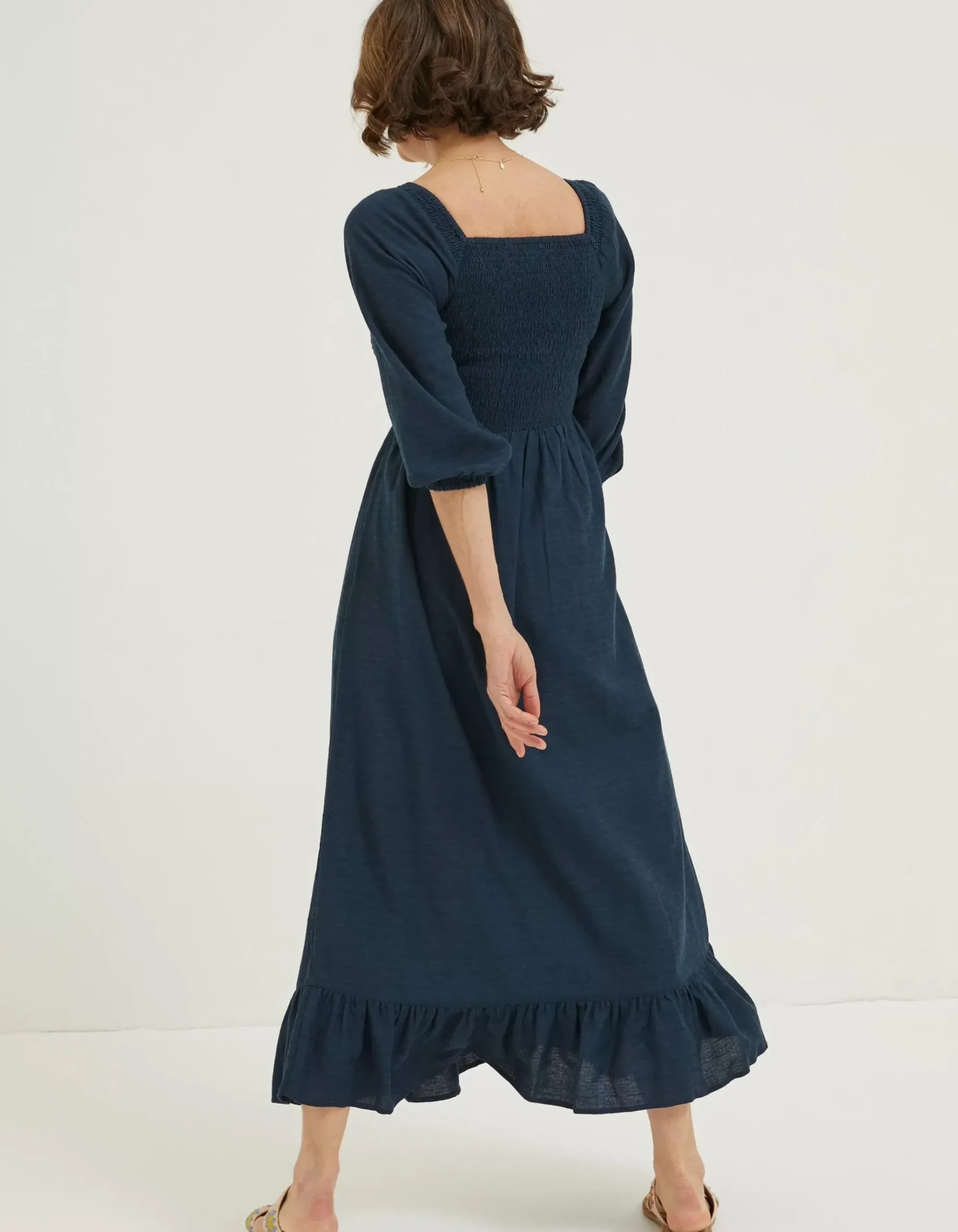 Adele Shirred Midi Dress