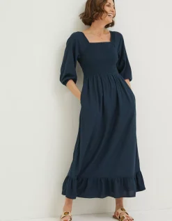 Adele Shirred Midi Dress