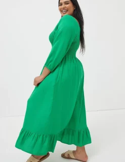 Adele Shirred Midi Dress