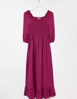 Adele Shirred Midi Dress