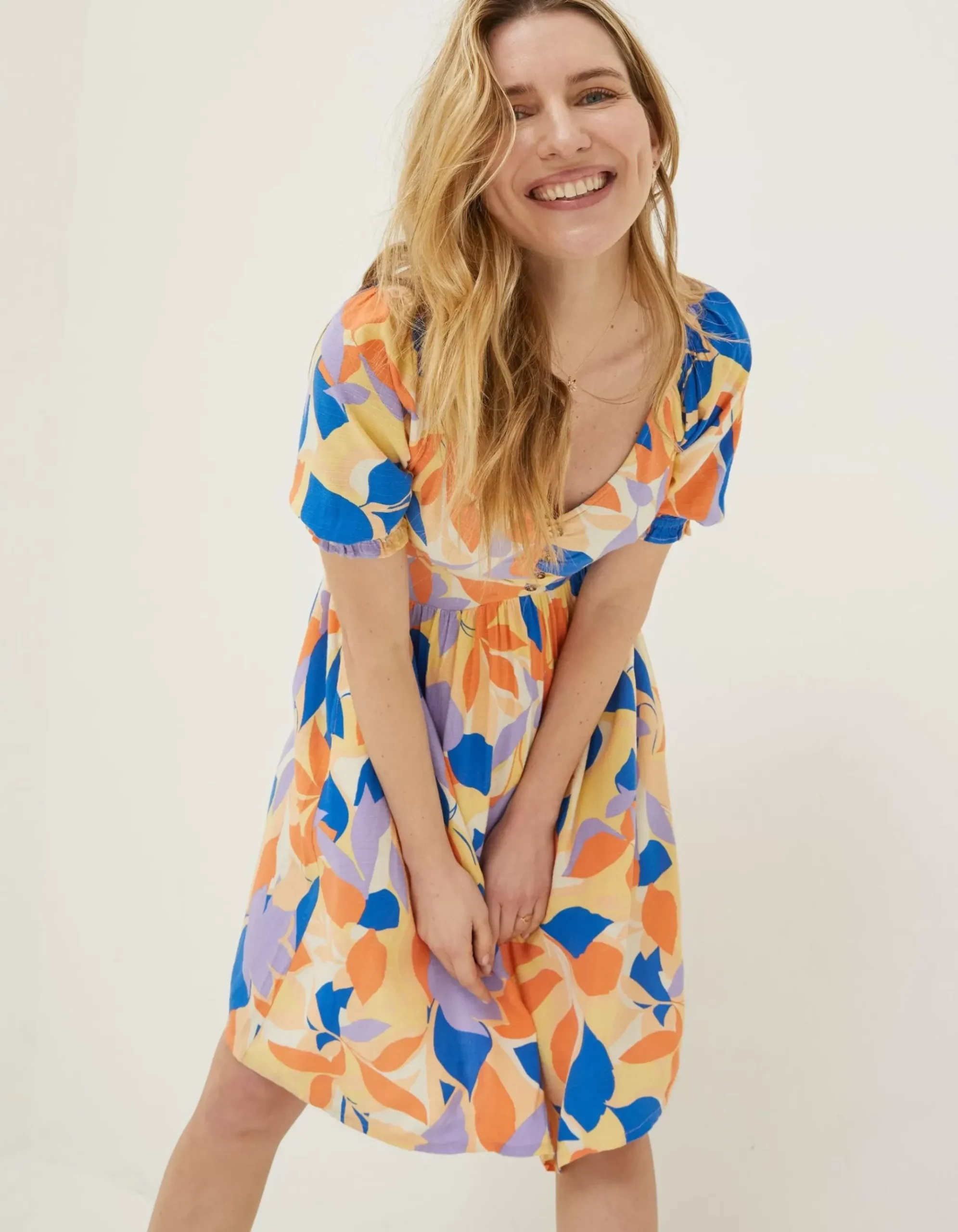 Aideen Stencil Floral Dress