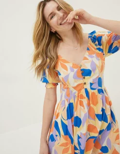 Aideen Stencil Floral Dress
