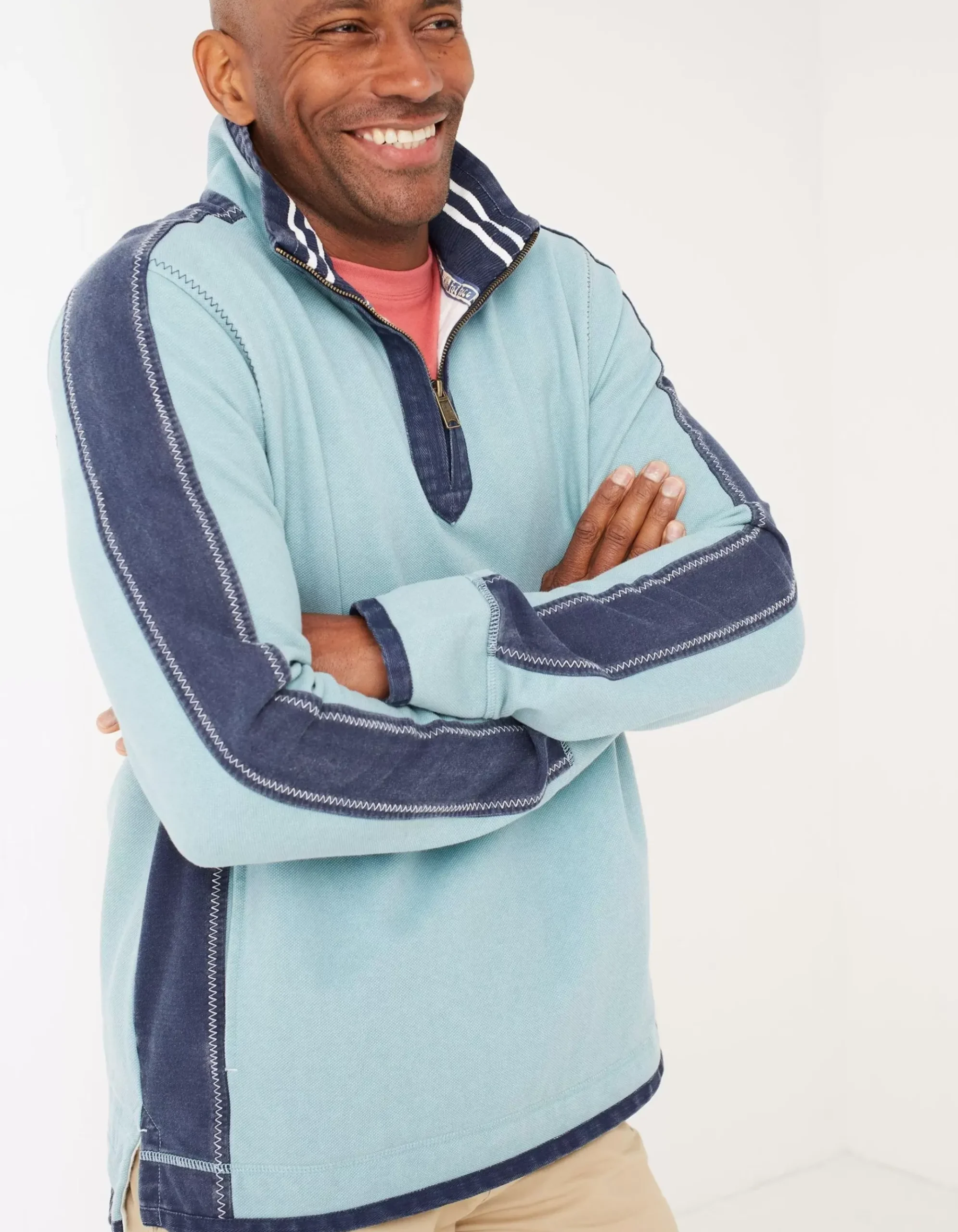 Airlie Cuff Stripe Pocket Sweat