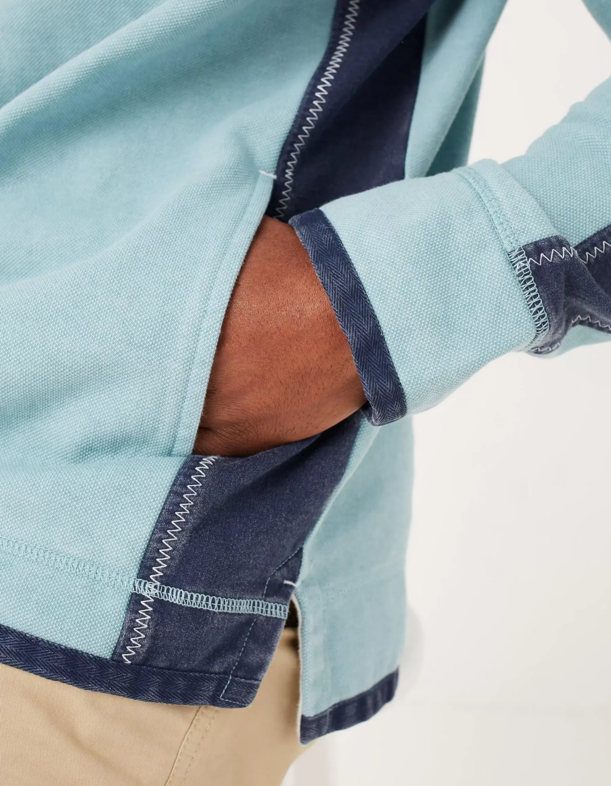 Airlie Cuff Stripe Pocket Sweat