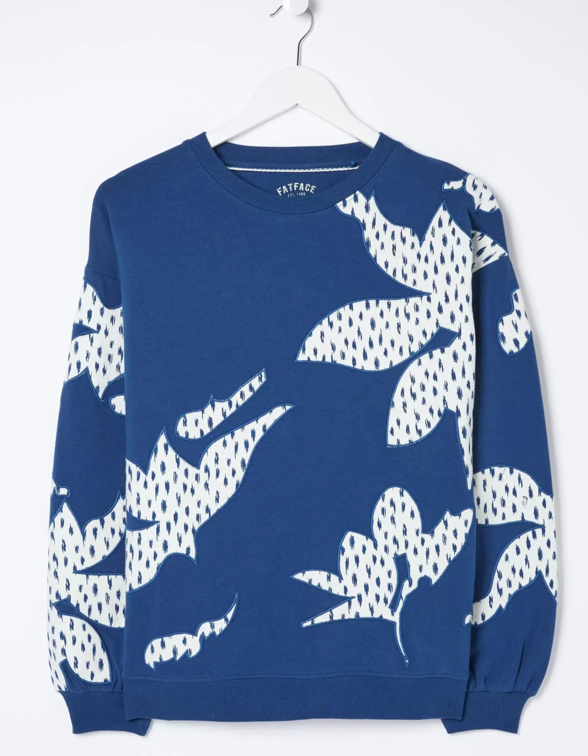 Alex Textured Leaves Crew Sweatshirt