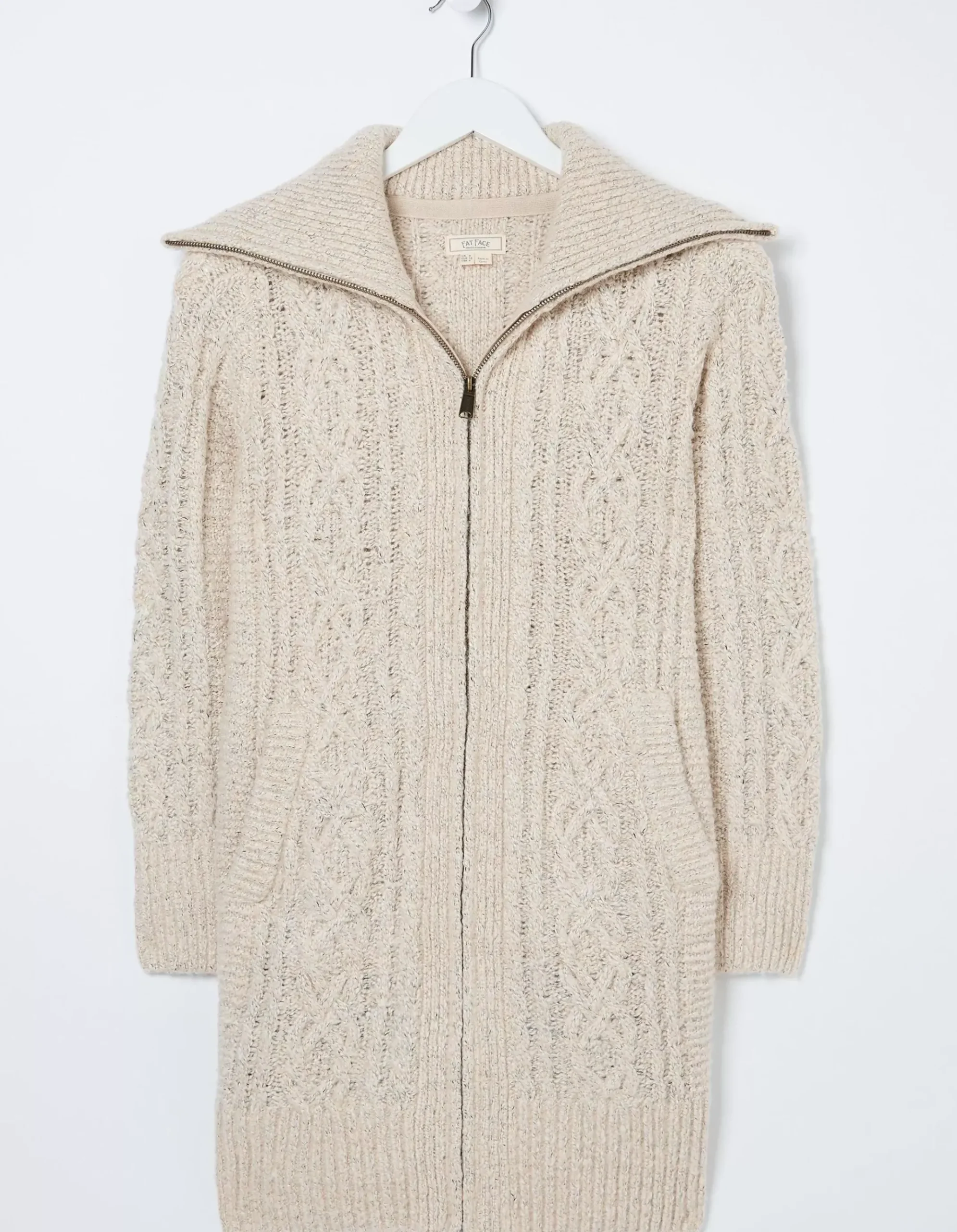 Alicia Collar Cable Knit Cardigan