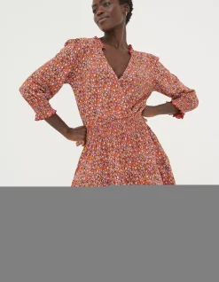 Amba Gradient Floral Jersey Dress