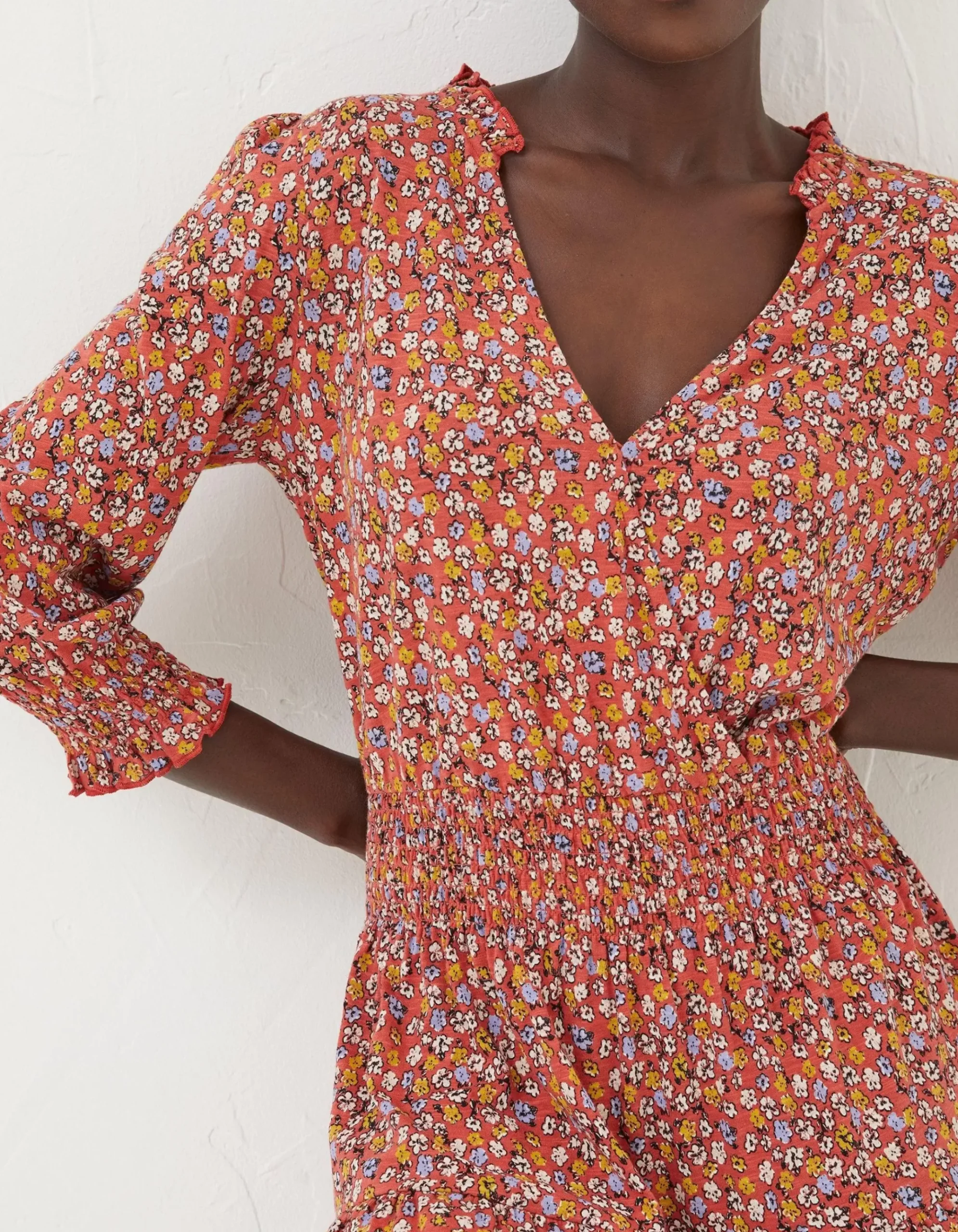 Amba Gradient Floral Jersey Dress