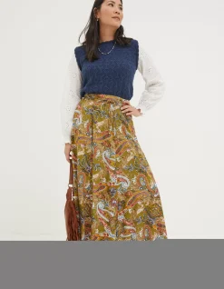 Amelie Prairie Paisley Midi Skirt