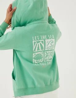 Amy Graphic Zip Through Hoodie