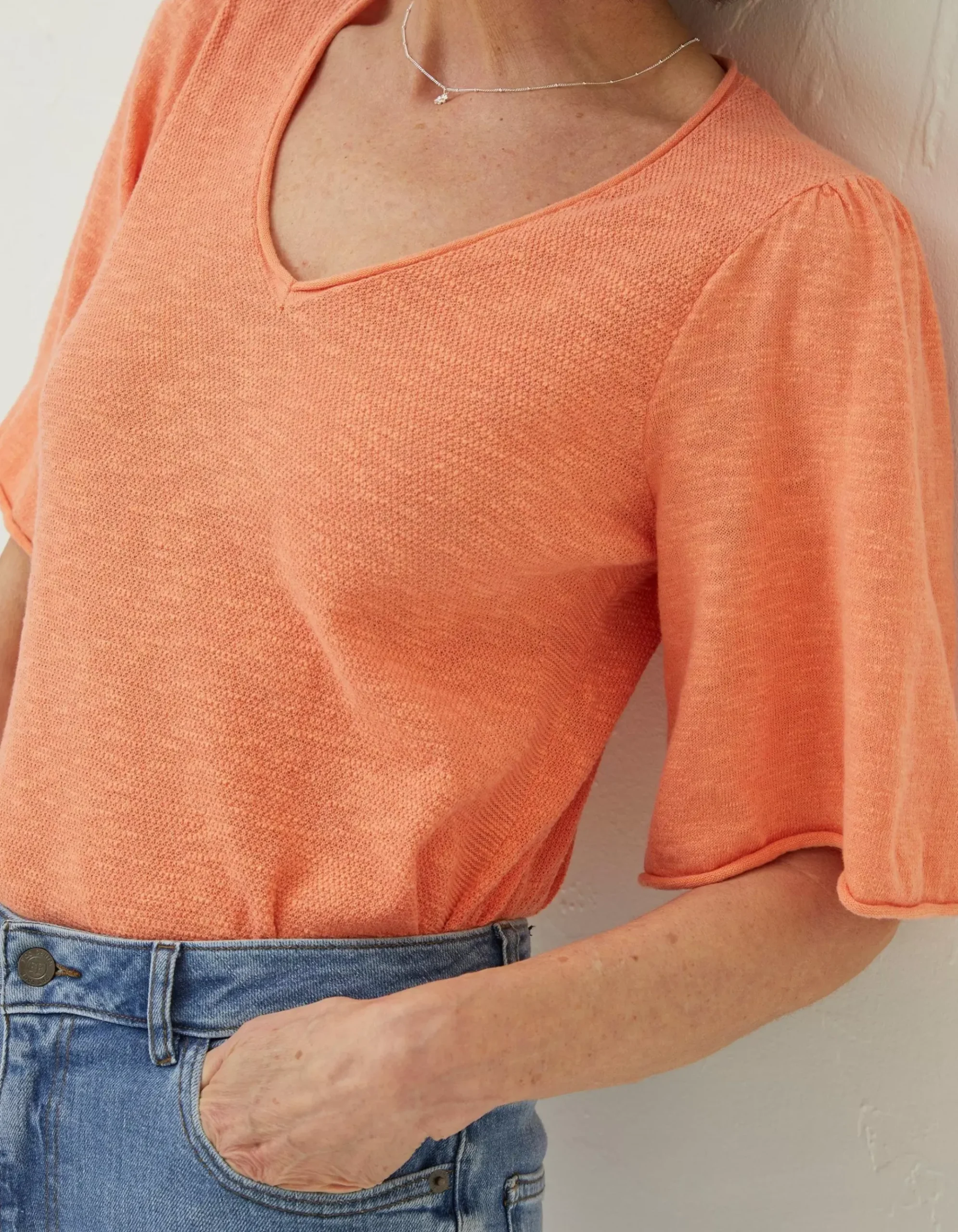 Angela V Neck Knitted Top