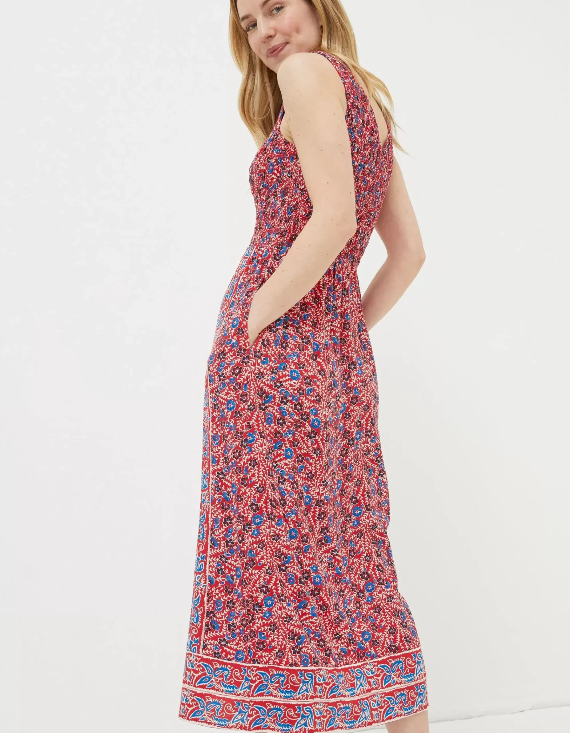 Anna Meadow Midi Dress