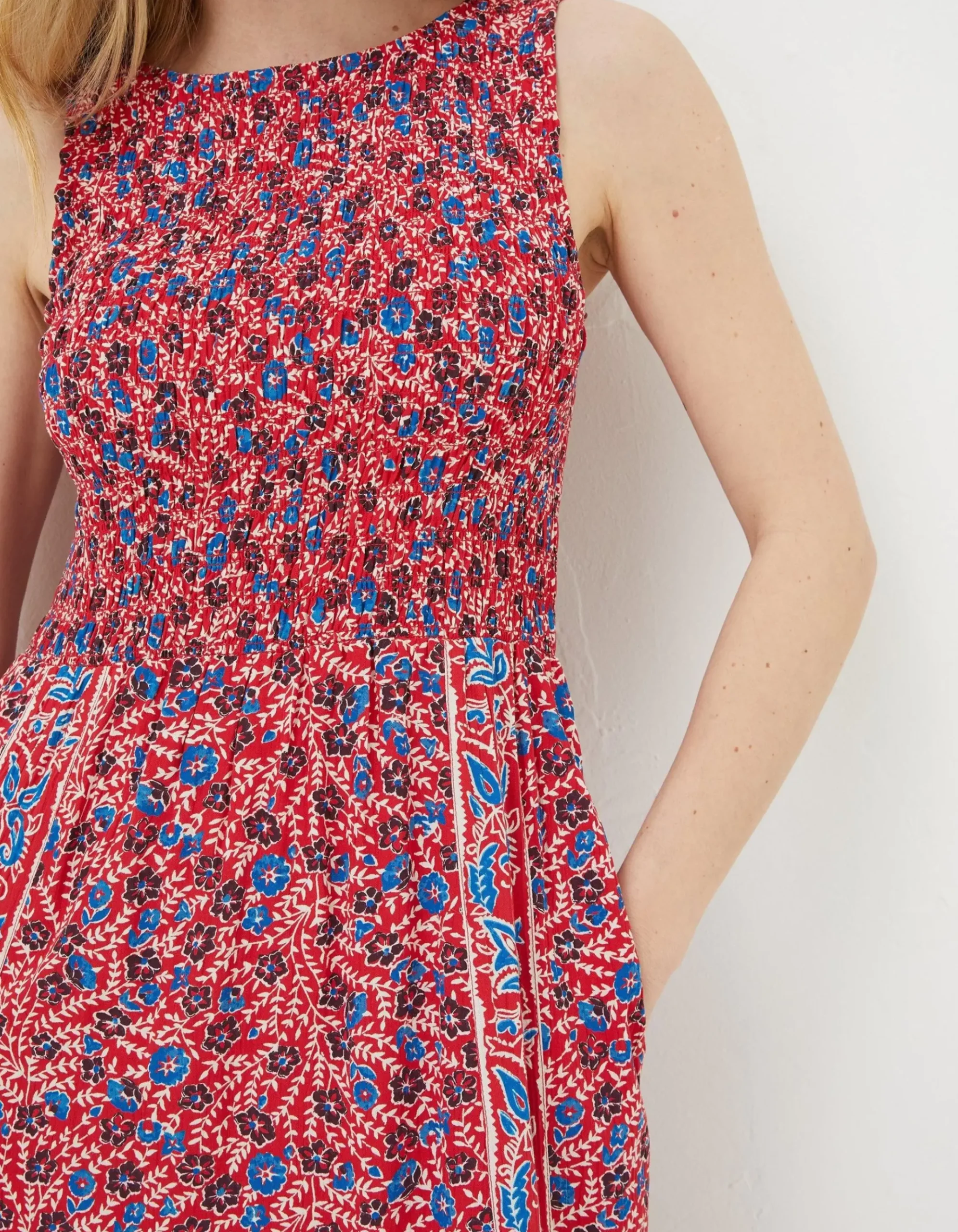 Anna Meadow Midi Dress