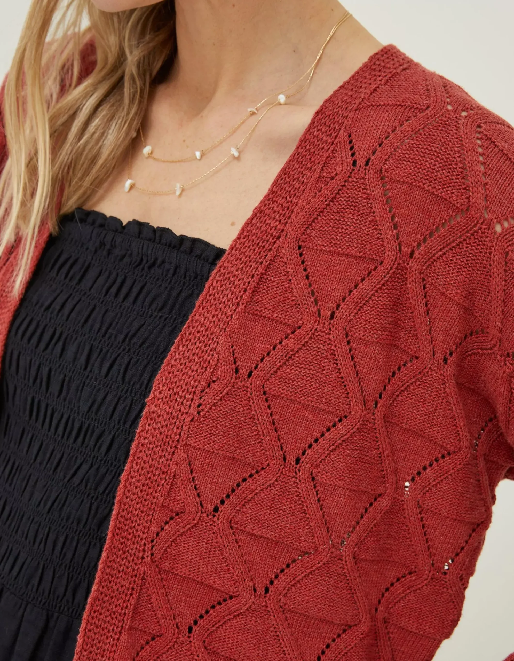 Anna Pointelle Cardigan