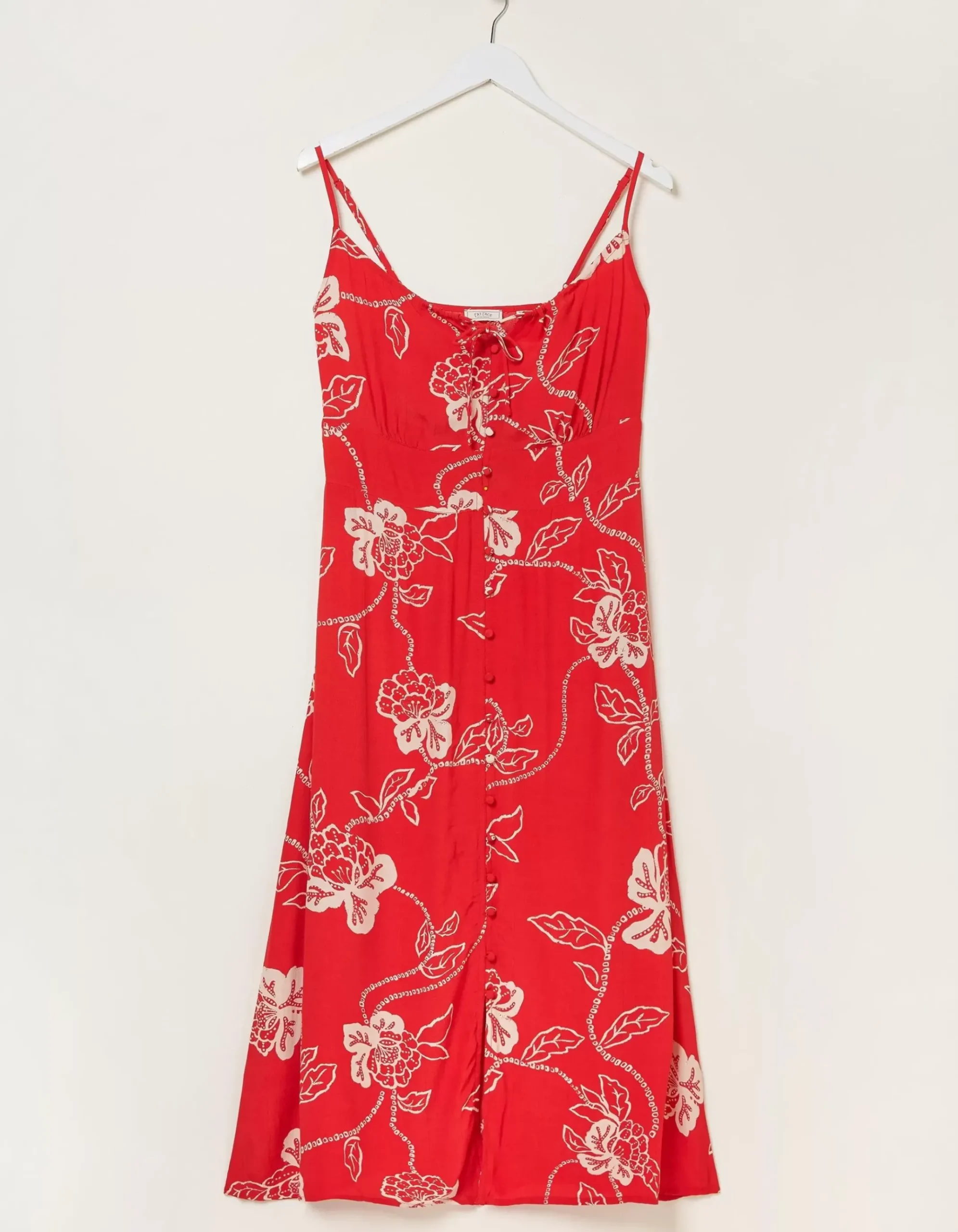 Ariel Batik Red Midi Dress