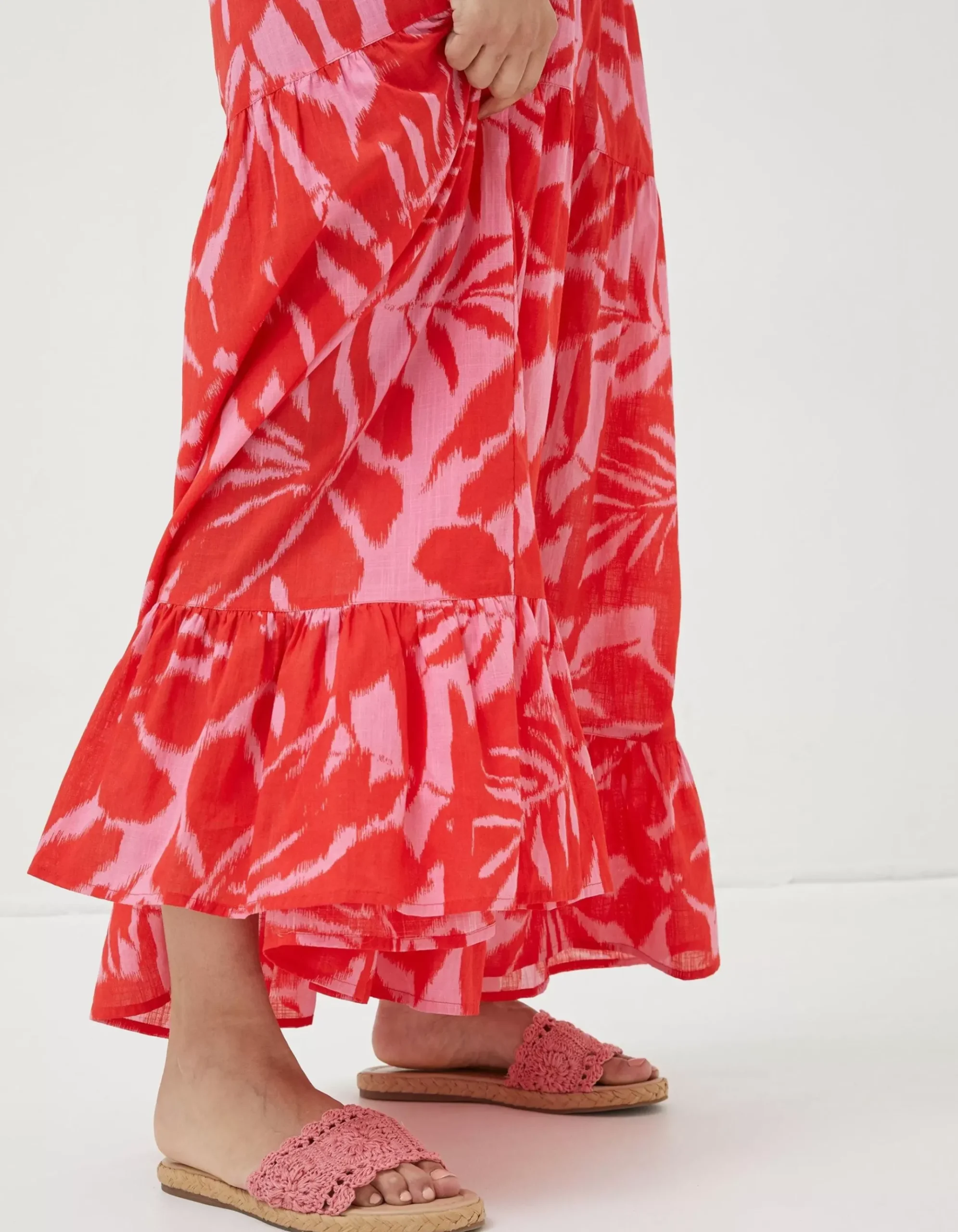 Avery Ikat Leaves Midi Dress
