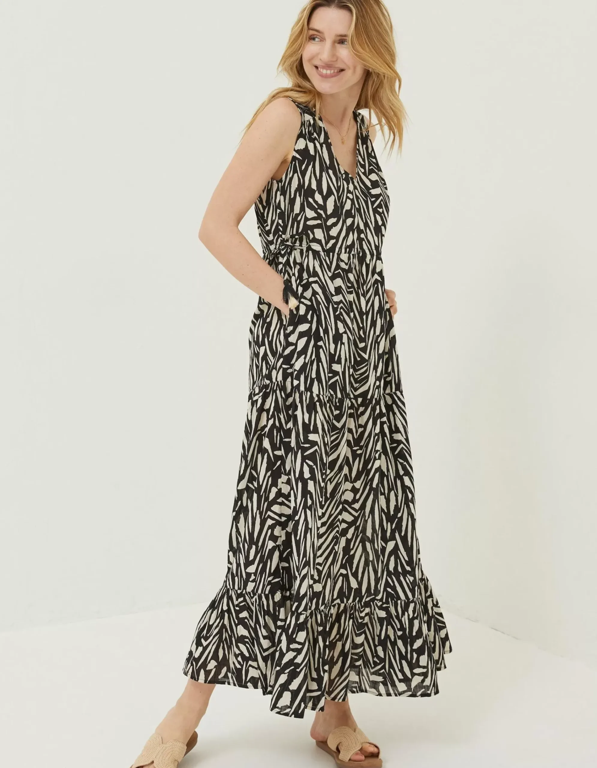 Avery Paint Stroke Midi Dress