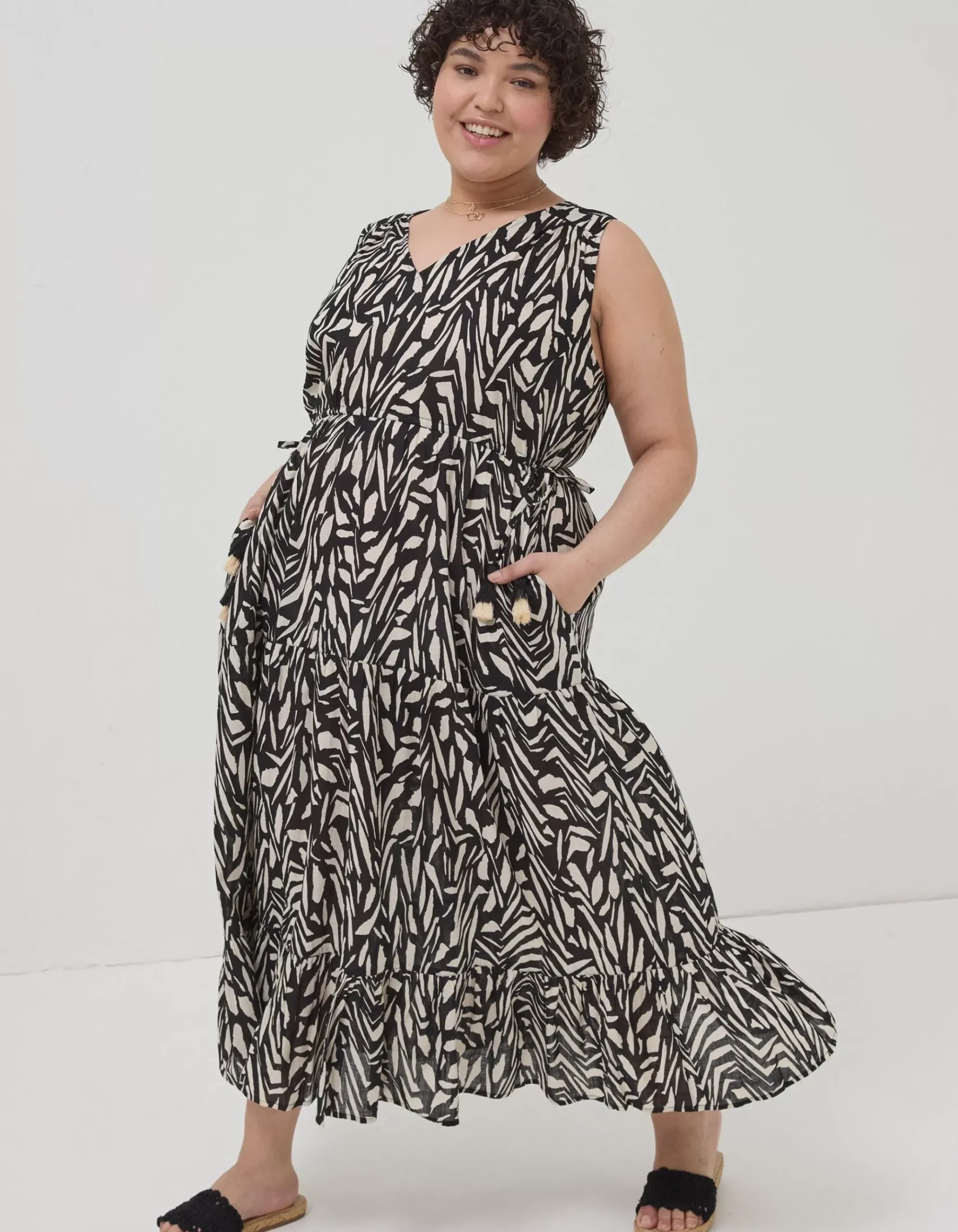 Avery Paint Stroke Midi Dress