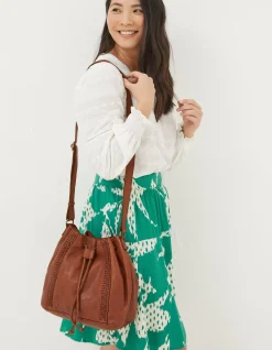 Awna Leather Bucket Bag