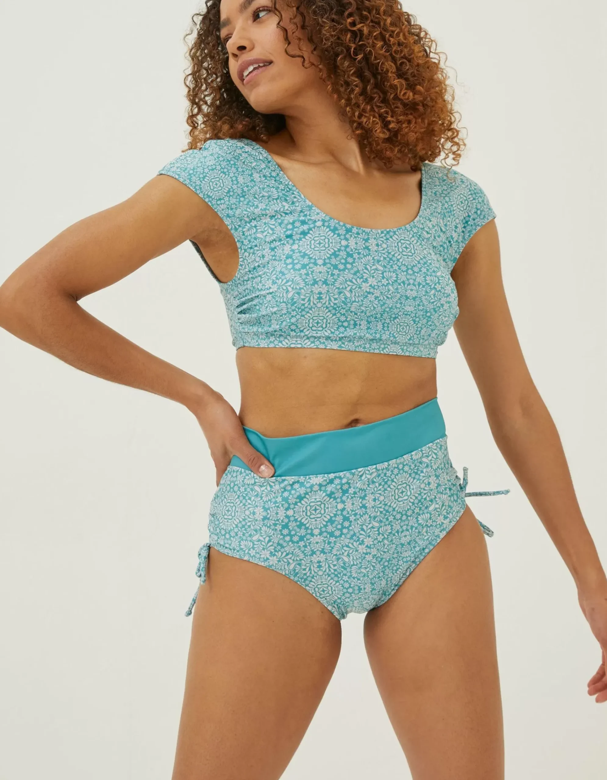 Bandana Cap Sleeve Bikini Top