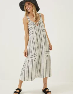 Beach Wear Tulum Stripe Midi Dress