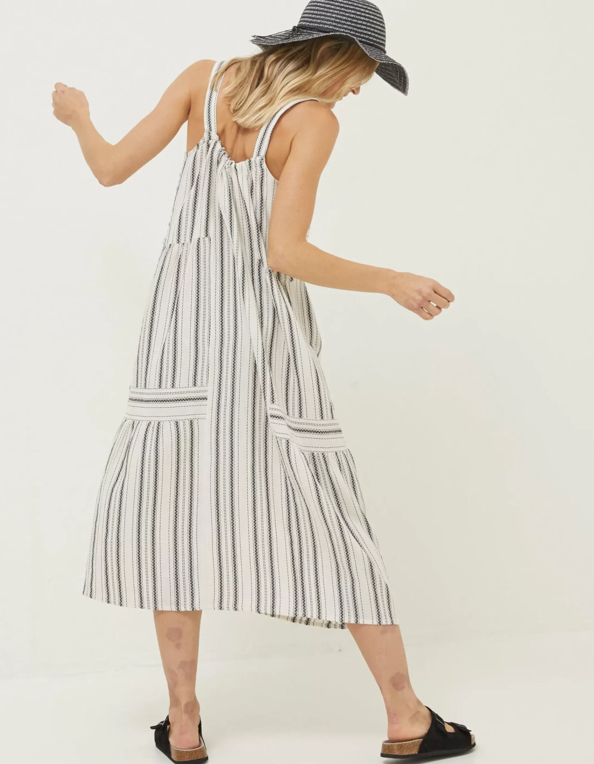 Beach Wear Tulum Stripe Midi Dress
