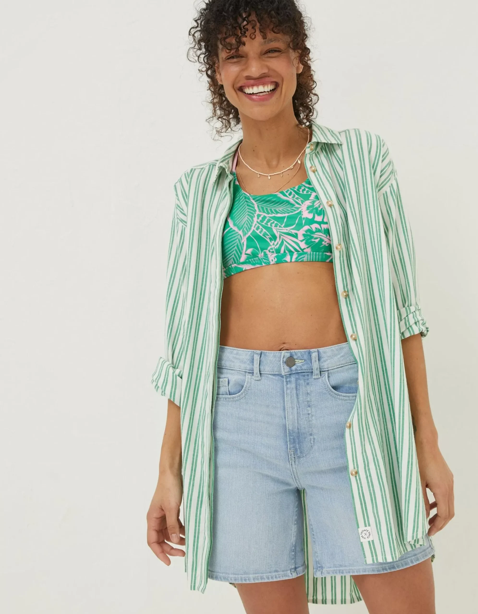 Billie Stripe Longline Shirt
