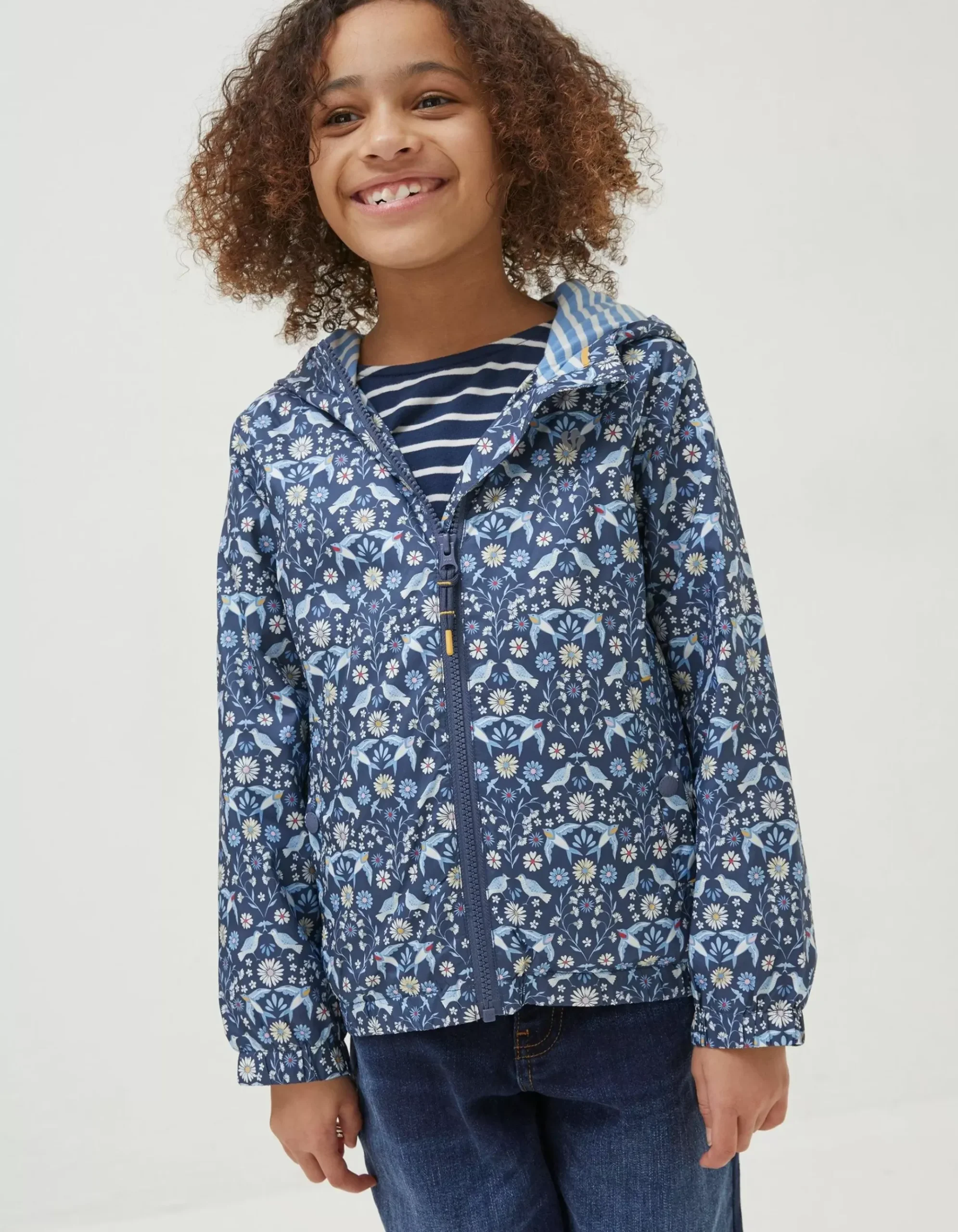 Bird Tile Windbreaker Jacket