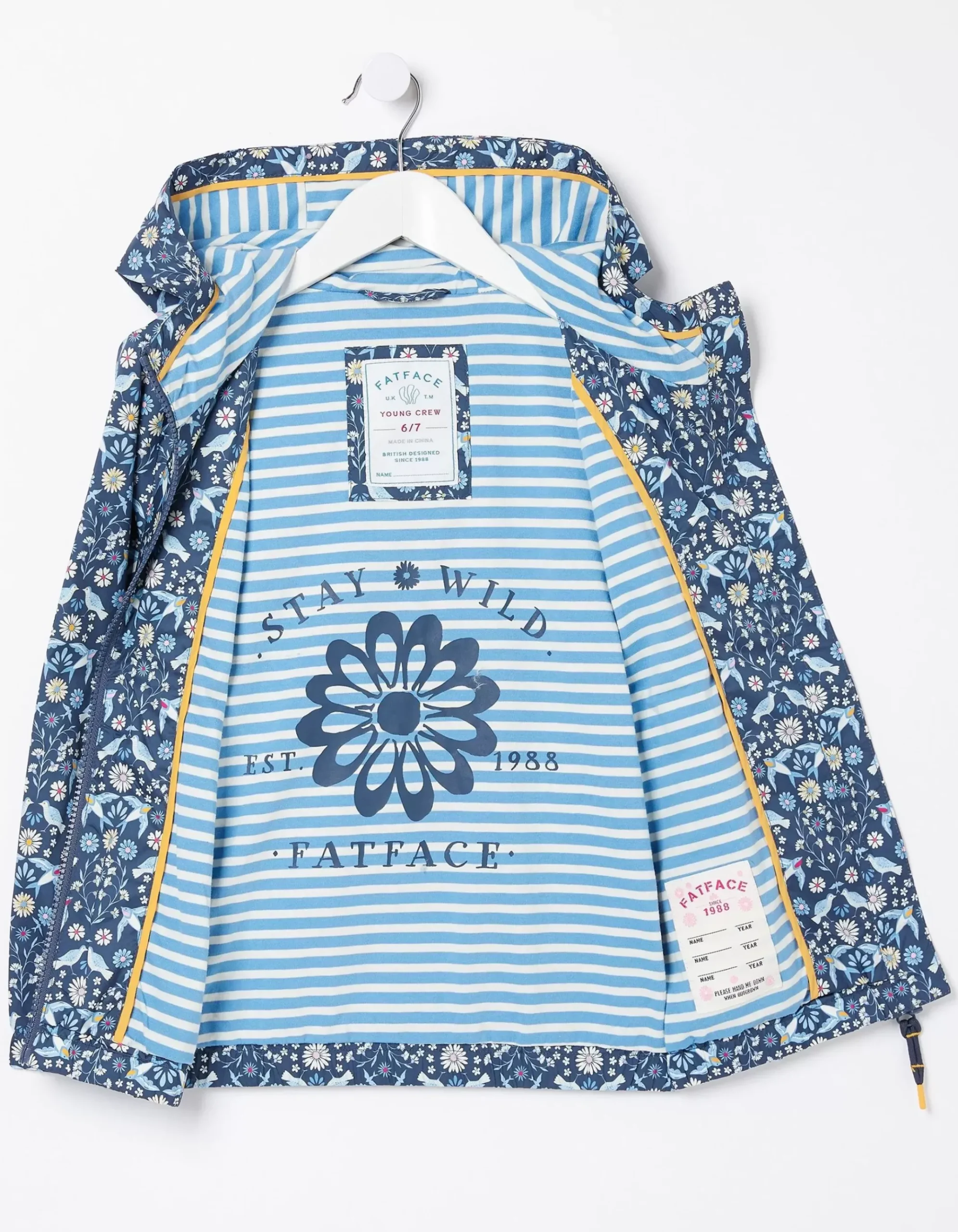 Bird Tile Windbreaker Jacket