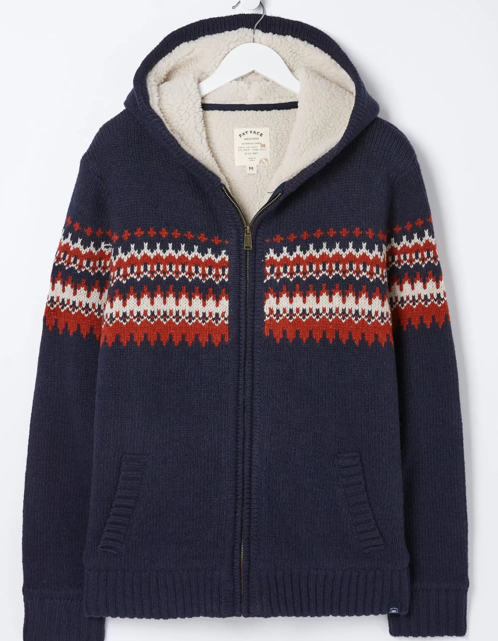 Borg Lined Fairisle Hoodie