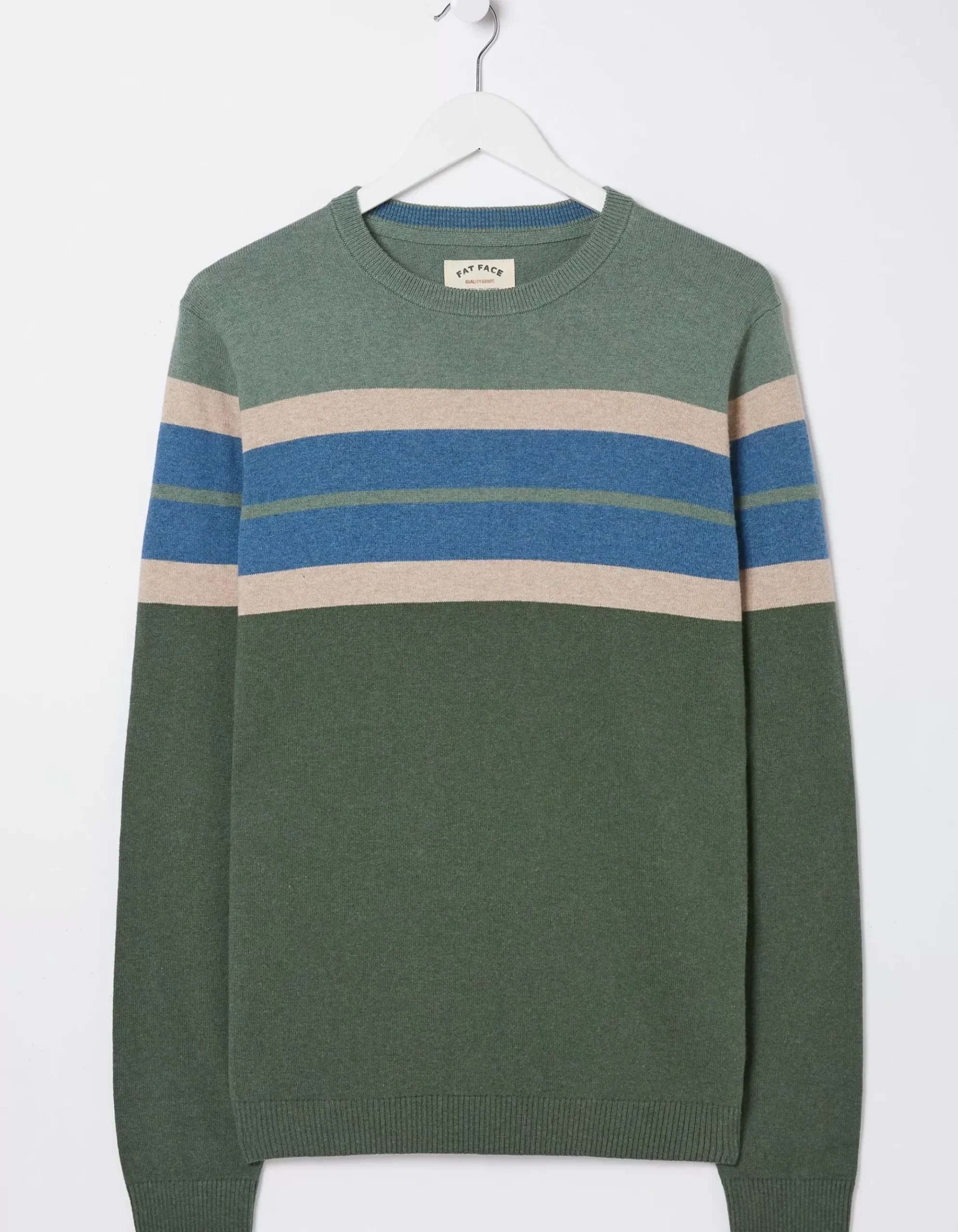 Braunton Chest Stripe Crew Jumper
