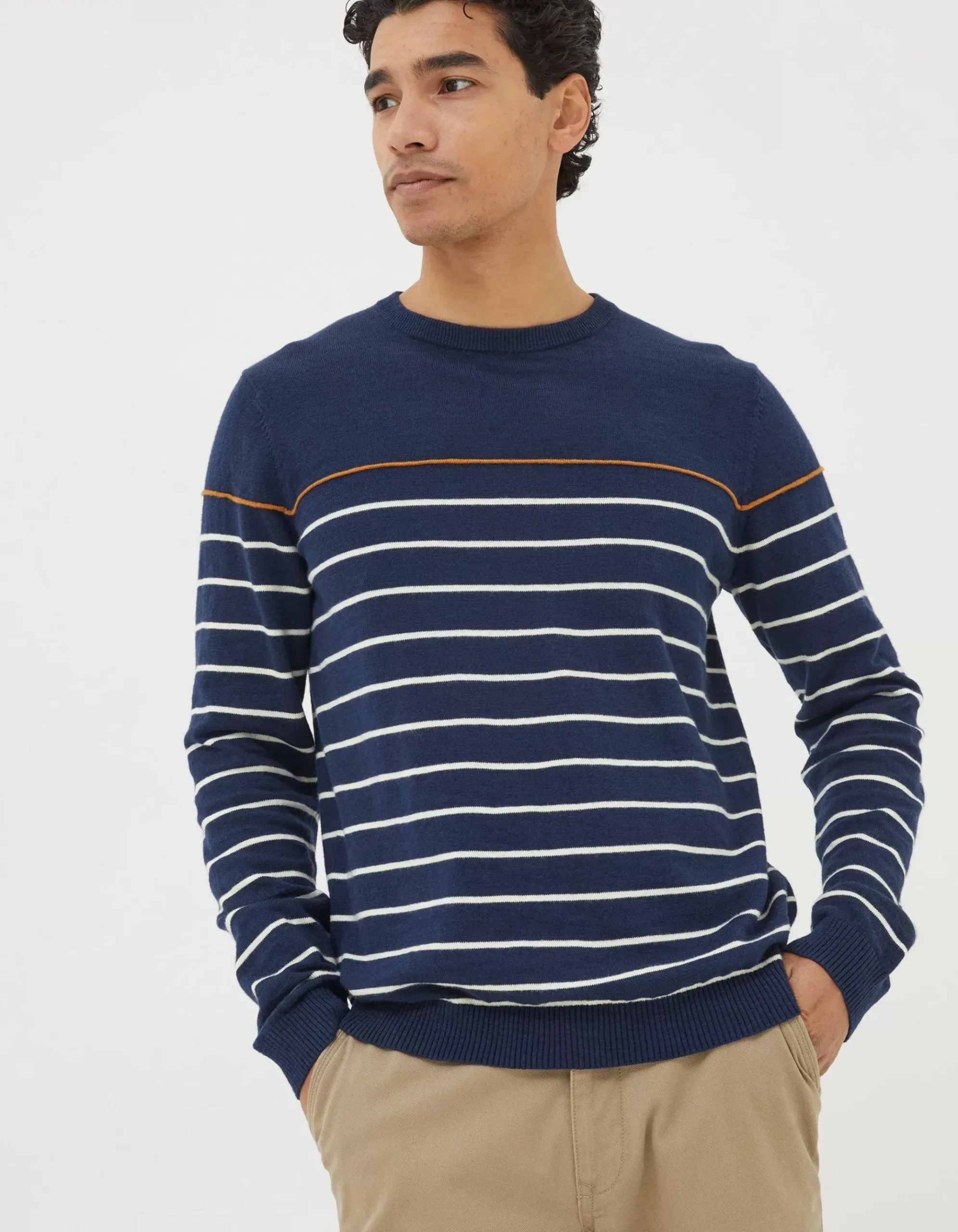 Braunton Stripe Crew Jumper