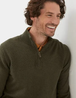 Braunton Textured Half Neck
