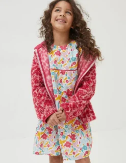 Bright Blooms Zip Through Fleece